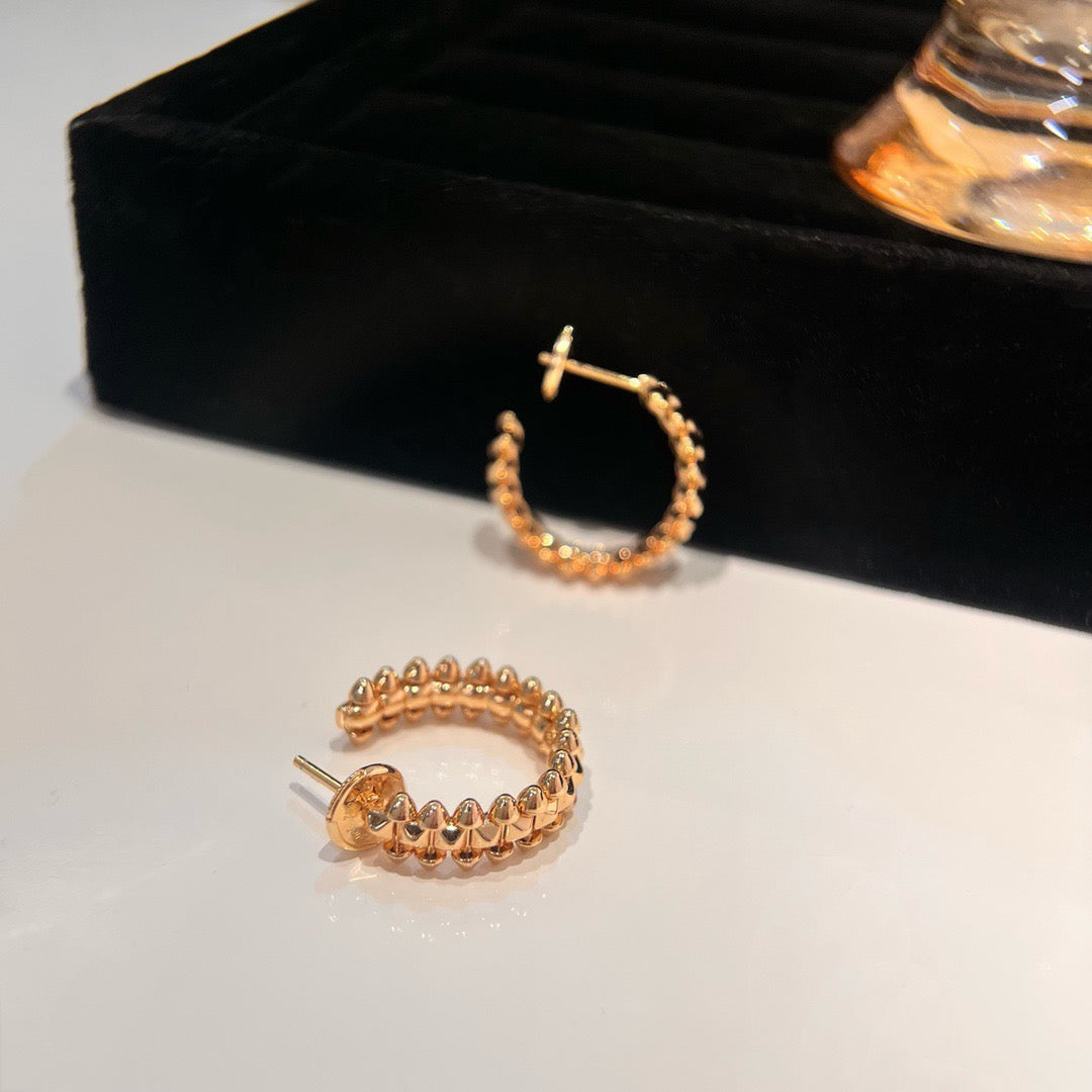 [Cyra]  CLASH SMALL HOOP EARRINGS