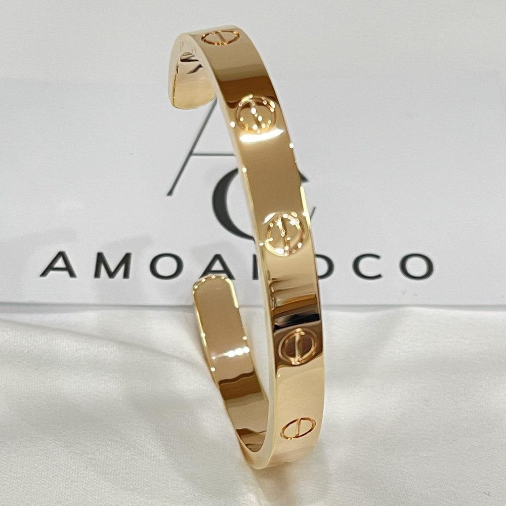 [Cyra]  LOVE BRACELET 6.1MM OPEN CUFF