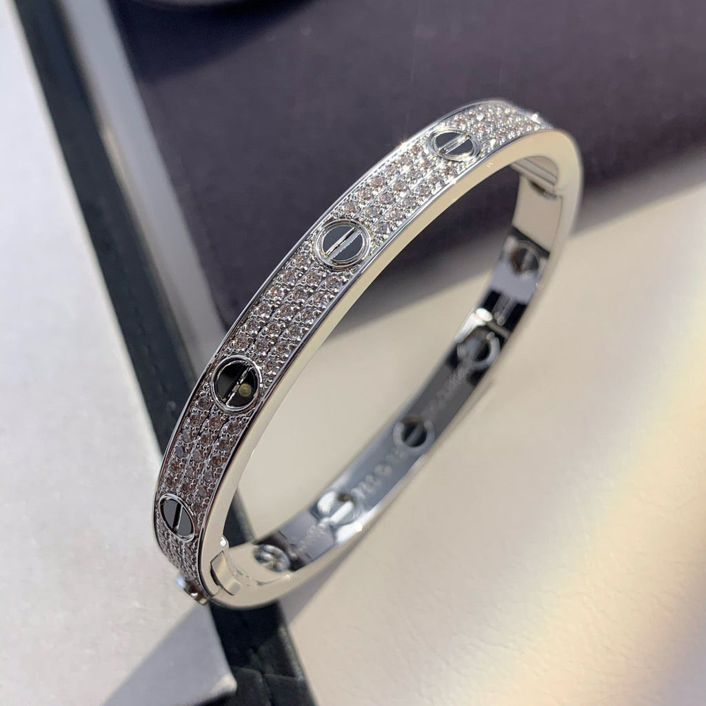 [Cyra]  LOVE BRACELET 6.1MM DIAMOND-PAVED CERAMIC