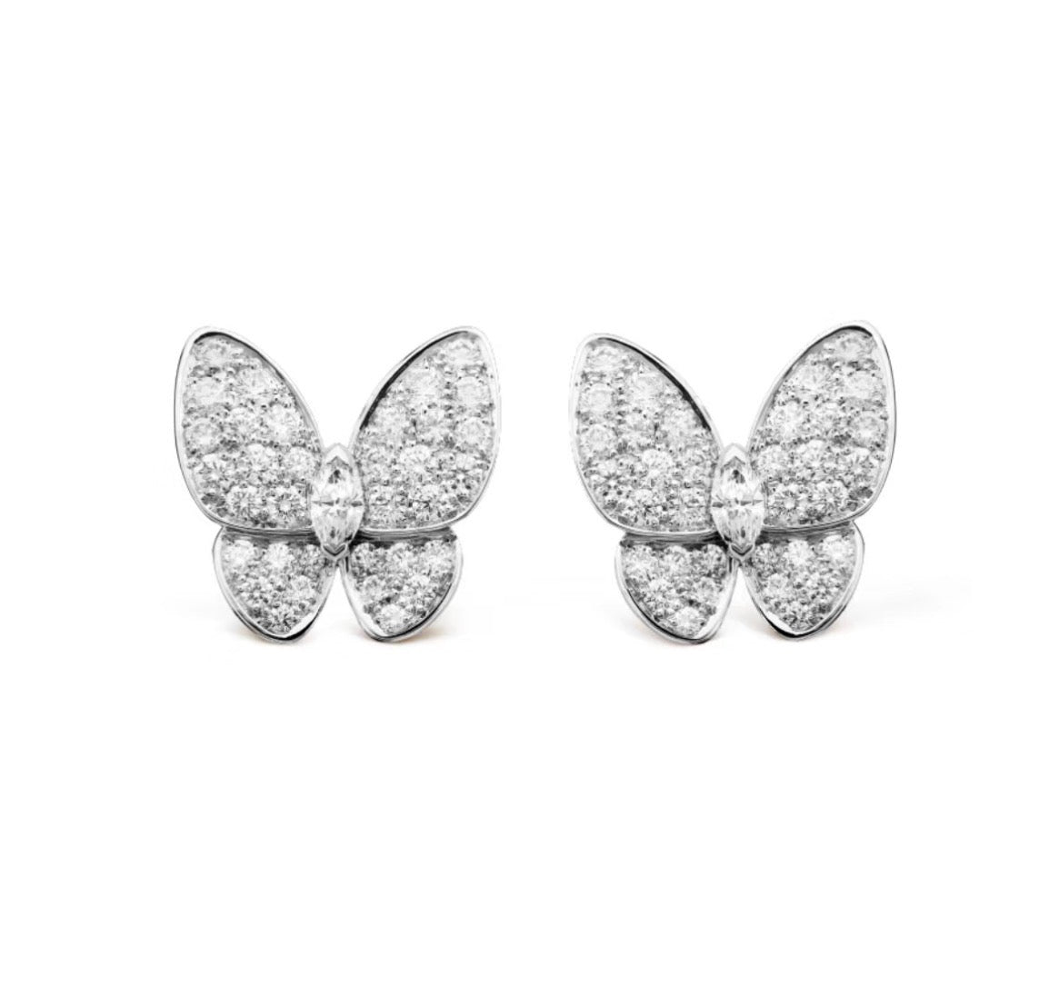 [Cyra]  BUTTERFLY ALL DIAMOND EARRINGS