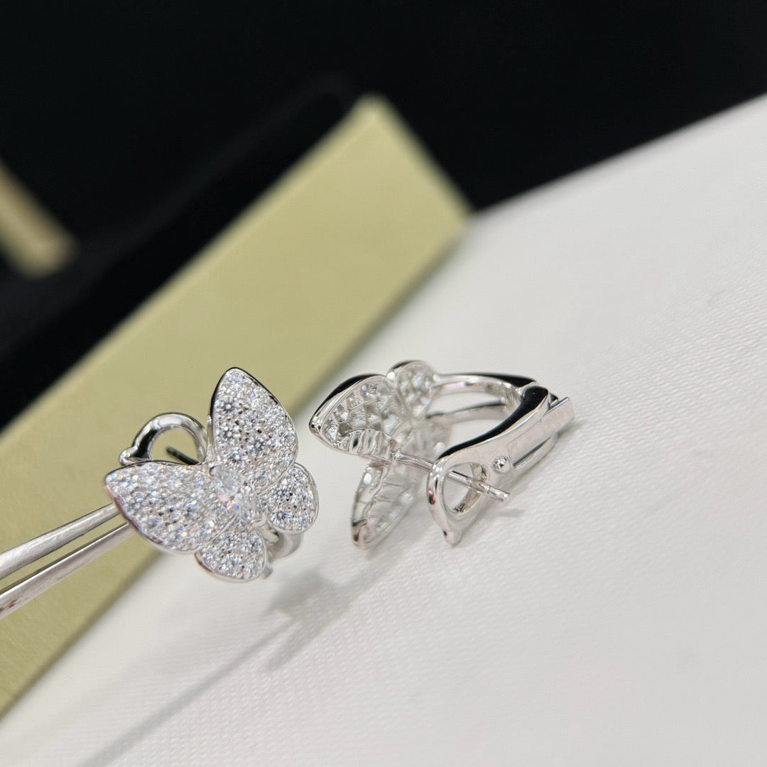 [Cyra]  BUTTERFLY ALL DIAMOND EARRINGS