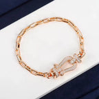 [Cyra]  GROSSER HUFEISENVERSCHLUSS METALLARMBAND