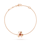 [Cyra]  FRIVOLE GOLD FLOWER PINK MALACHITE BRACELET
