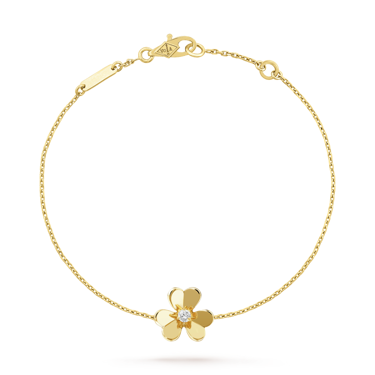[Cyra]  FRIVOLE GOLD FLOWER PINK MALACHITE BRACELET