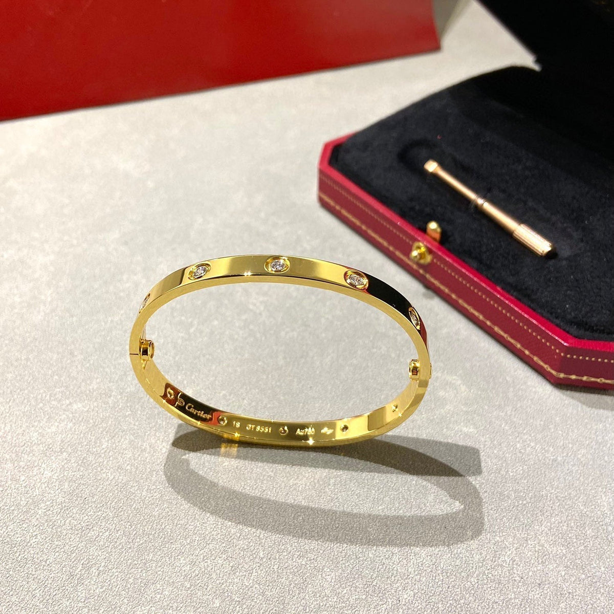 [Cyra]  LOVE BRACELET 6.1MM 10 DIAMONDS