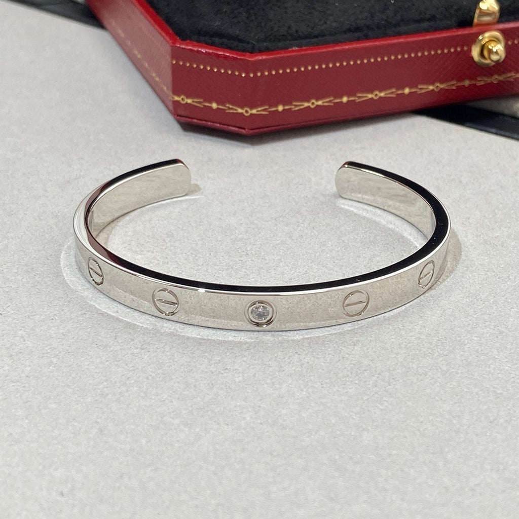 [Cyra] LOVE ARMBAND 6,1 MM 1 DIAMANT OFFENER REIF