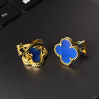 [Cyra] CLOVER GROSS (20mm) 1 MOTIV BLAUER PERLMUTT OHRSTECKER