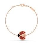 [Cyra]  LUCKY SPRING 1 MOTIF PINK GOLD BRACELET