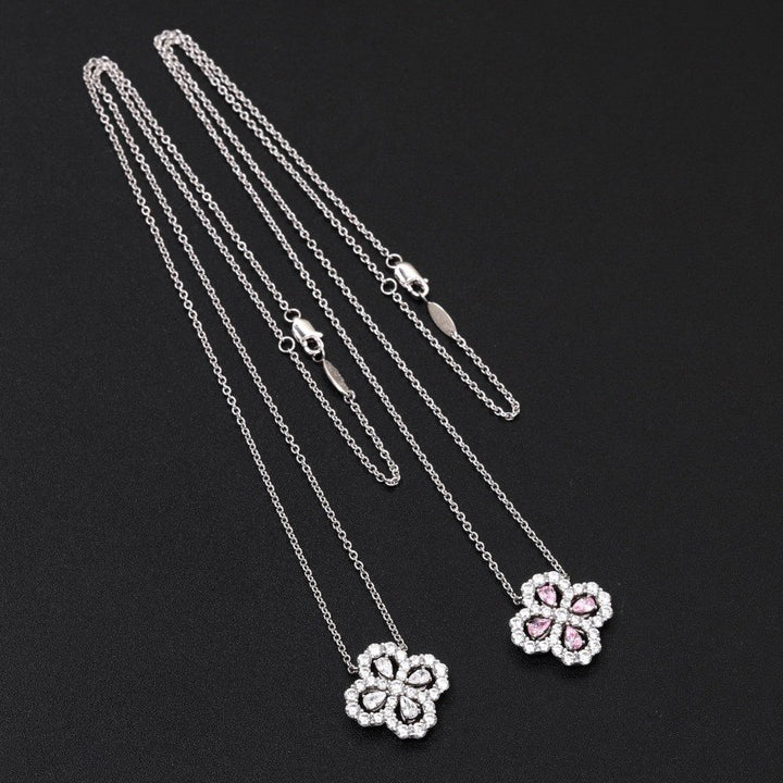 [Cyra] ループネックレス フルモチーフ ダイヤモンド 16mm マルチカラー