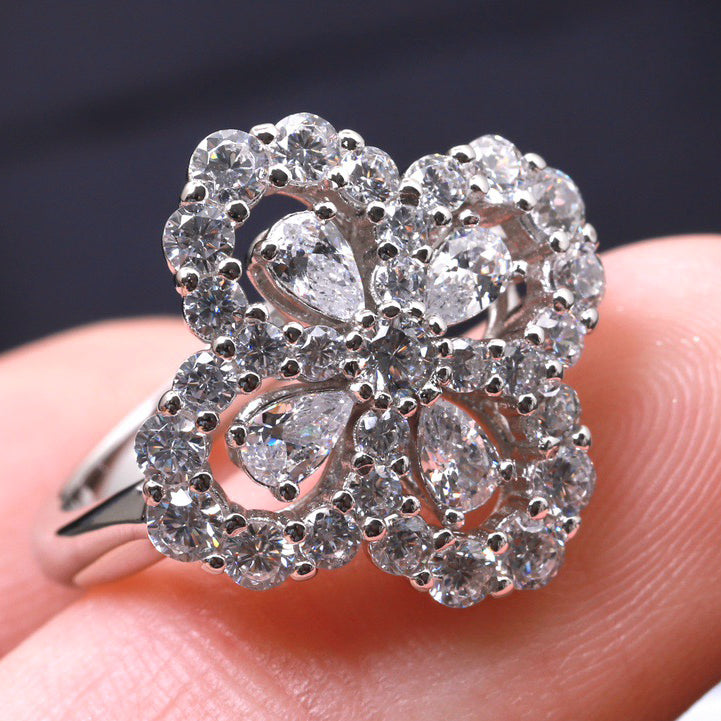 [Cyra] LOOP-RING VOLLMOTIV DIAMANT 16MM SILBER