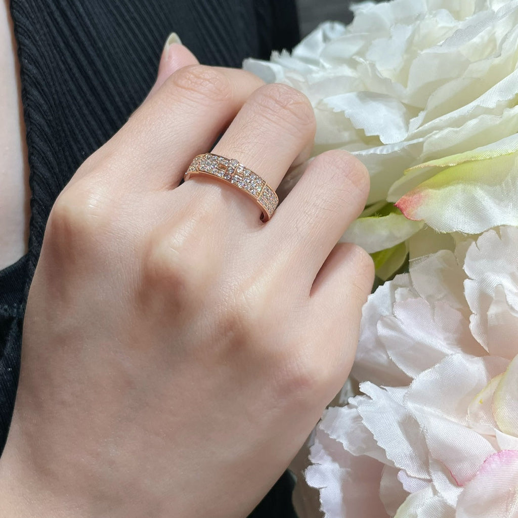 [Cyra]  KELLY PINK GOLD DIAMOND RING