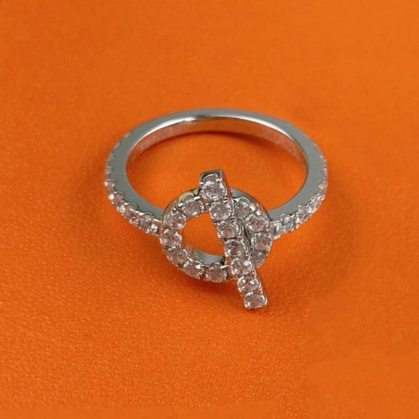 [Cyra]  ECHAPPEE RING SILVER DIAMOND