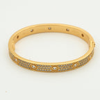 [Cyra]  LOVE ARMBAND 6,1 MM MIT DIAMANT-PAVÉ 10 GROSSE DIAMANTEN