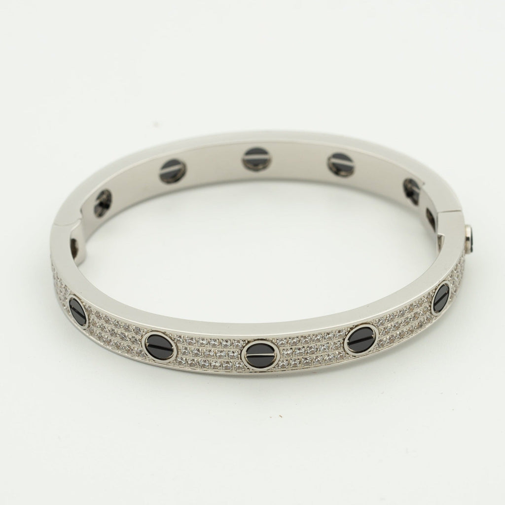[Cyra]  LOVE BRACELET 6.1MM DIAMOND-PAVED CERAMIC