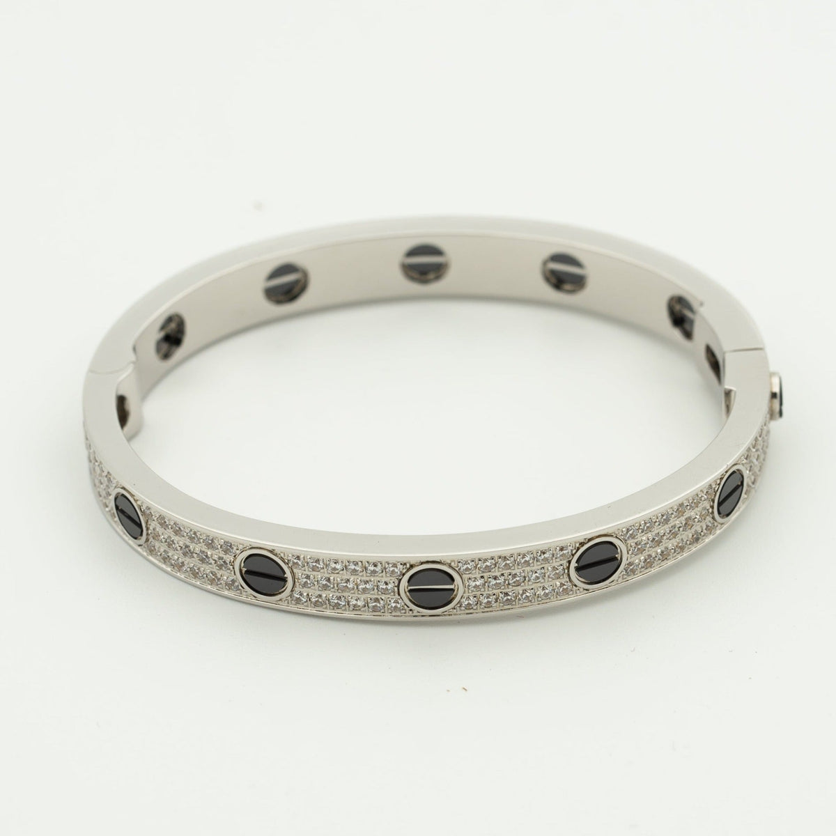 [Cyra]  LOVE BRACELET 6.1MM DIAMOND-PAVED CERAMIC