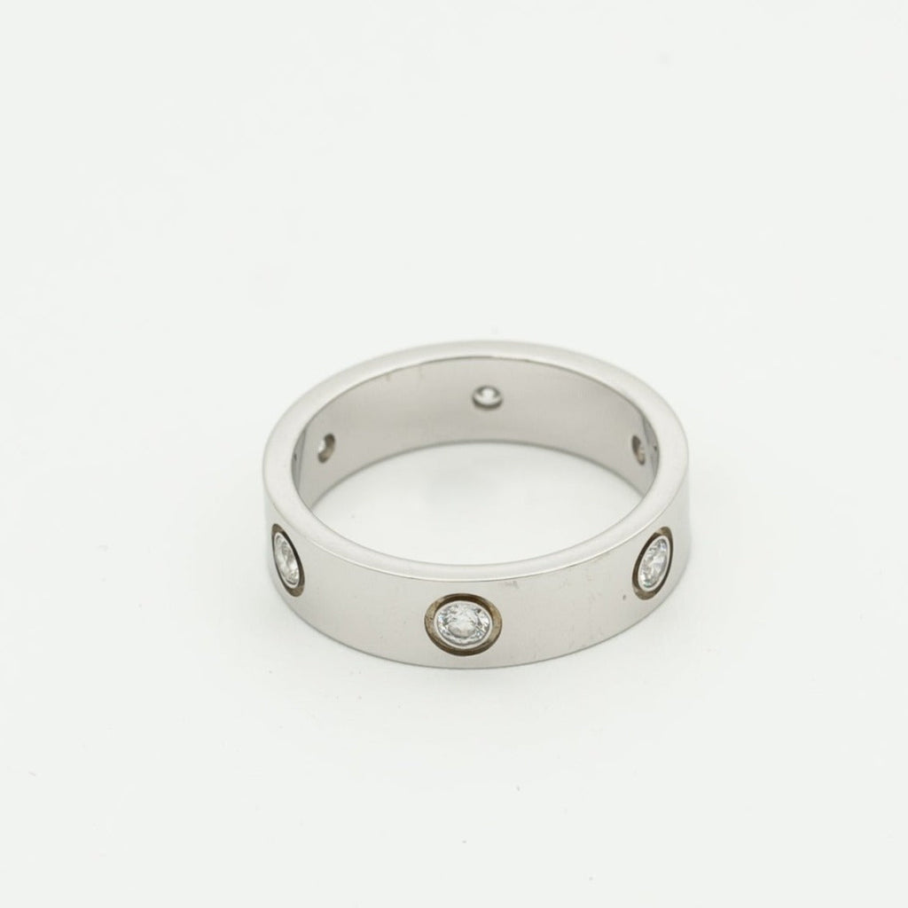 [Cyra] LOVE RING 5,5 MM 6 DIAMANTEN SILBER
