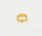 [Cyra] ラブリング 5.5mm 3ダイヤモンド ゴールド