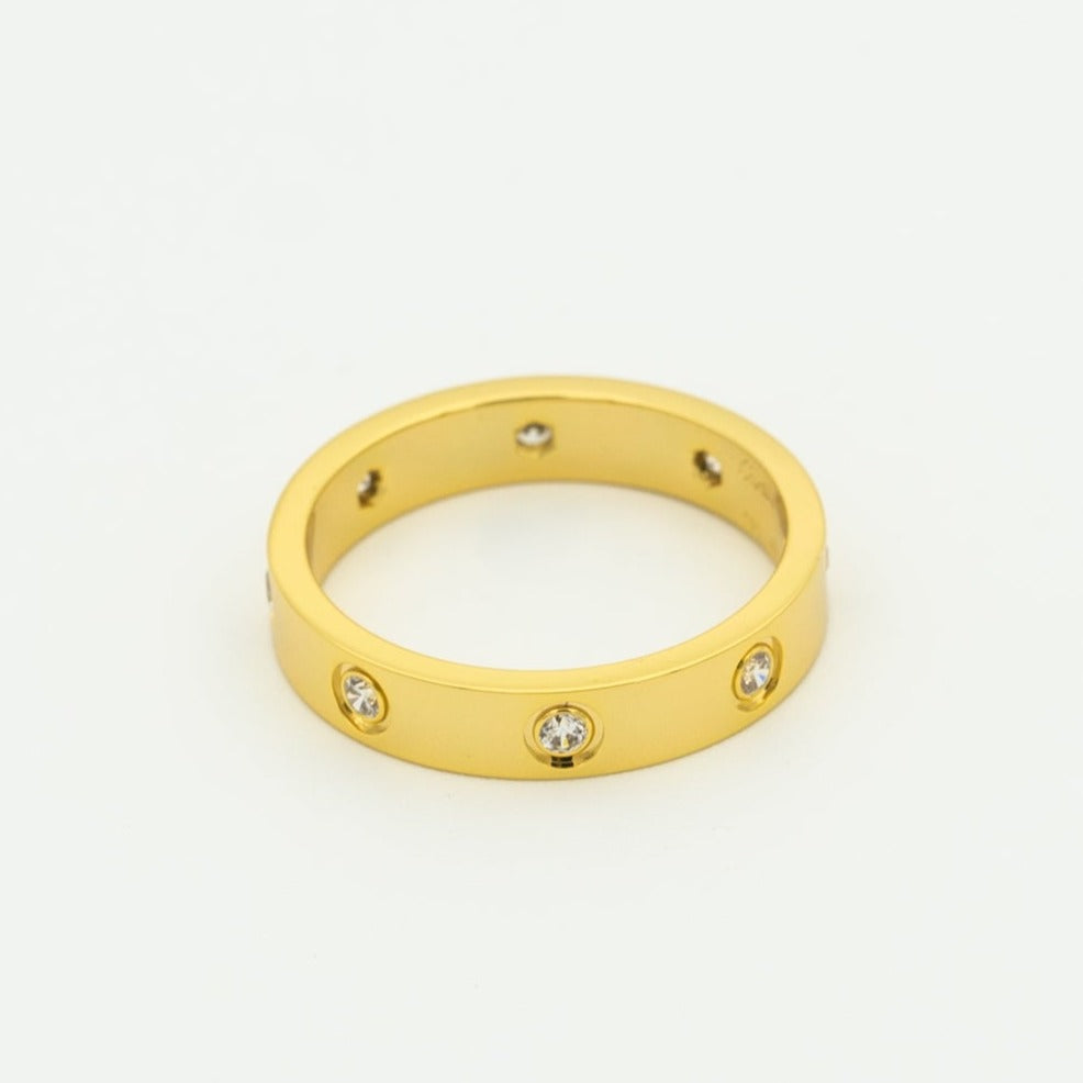 [Cyra]  LOVE RING 3.6MM 8 DIAMONDS