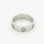 [Cyra]  LOVE RING 5,5 MM 3 DIAMANTEN SILBER