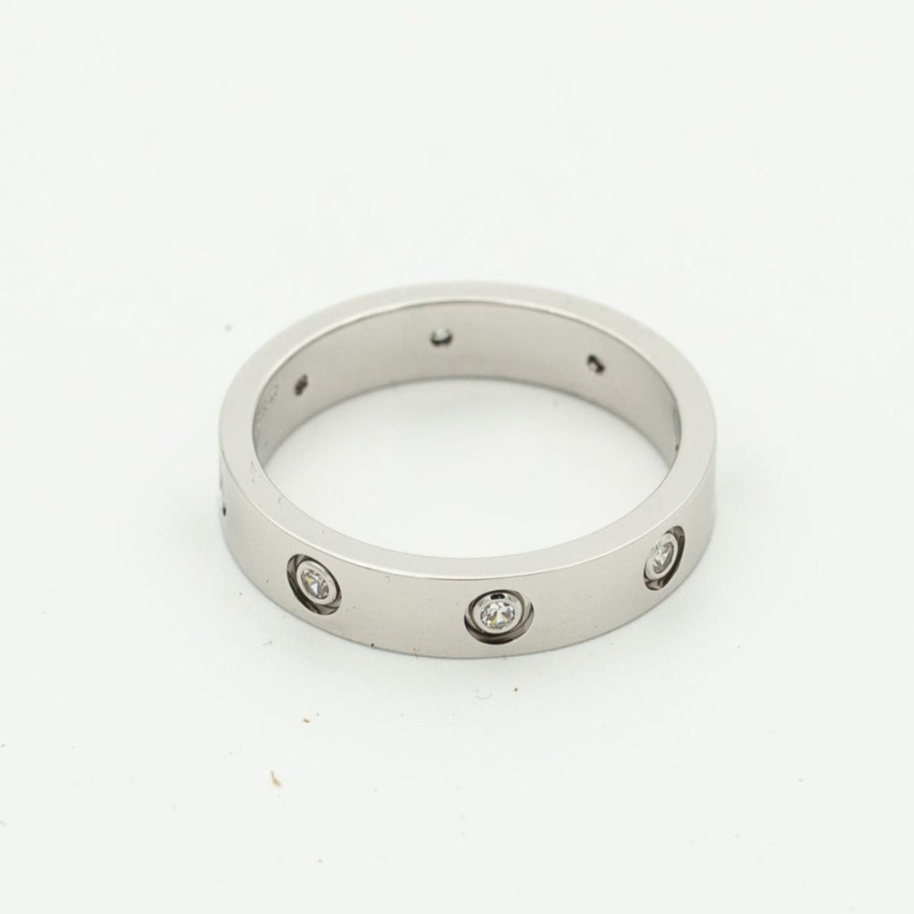 [Cyra] LOVEリング 3.6mm ダイヤモンド8個