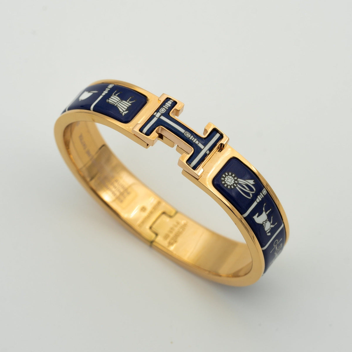 [Cyra]  H BRACELET BLUE CERAMIC