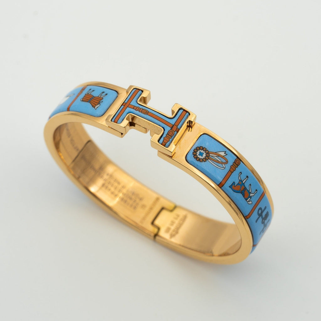 [Cyra]  H ARMBAND ROSÉGOLD BLAUE KERAMIK