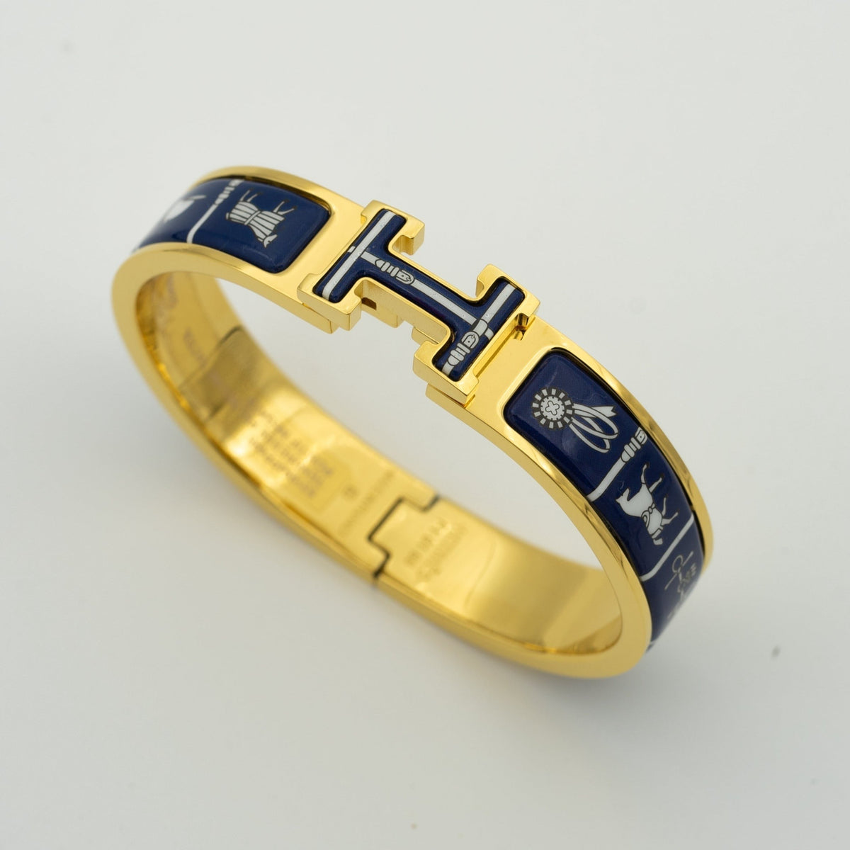 [Cyra]  H BRACELET BLUE CERAMIC