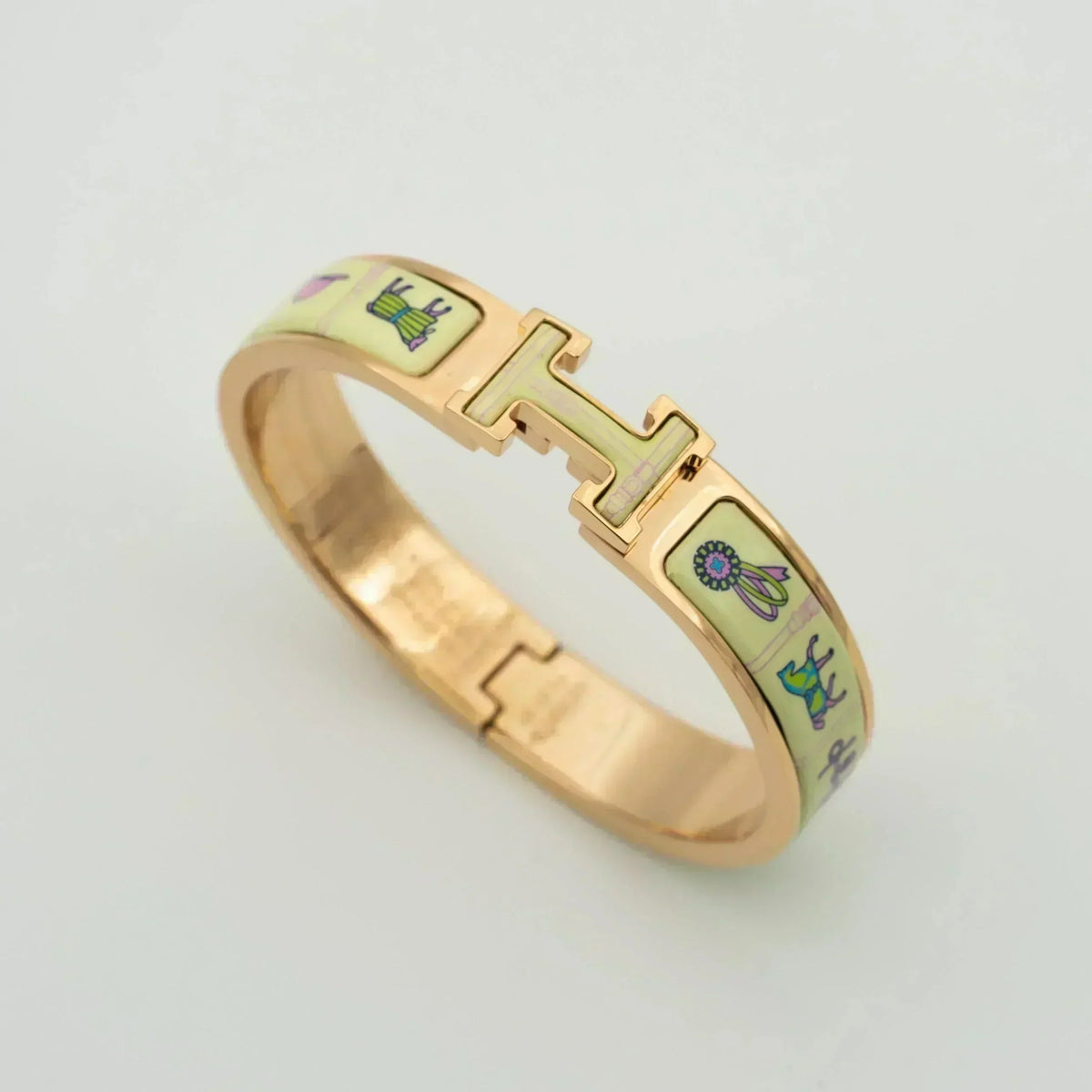 [Cyra]  H ARMBAND ROSÉGOLD CREMEKERAMIK