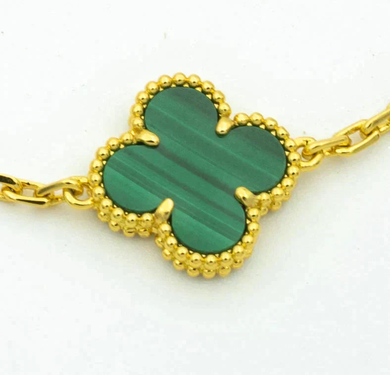 [Cyra] NEUE CLOVER 5 MOTIF MALACHIT ARMBAND KOLLEKTION