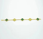 [Cyra] NEUE CLOVER 5 MOTIF MALACHIT ARMBAND KOLLEKTION