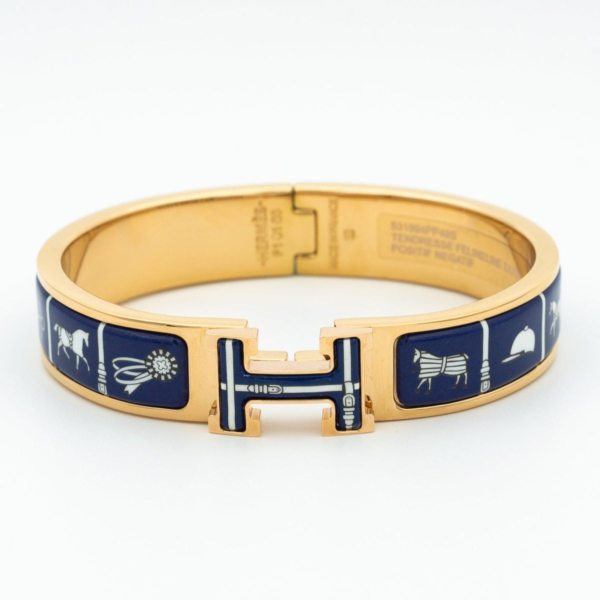 [Cyra]  H BRACELET BLUE CERAMIC