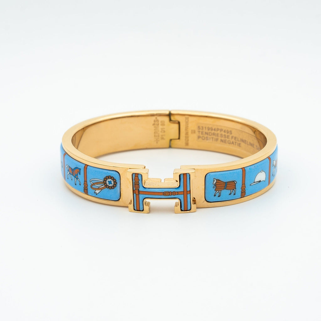 [Cyra]  H ARMBAND ROSÉGOLD BLAUE KERAMIK