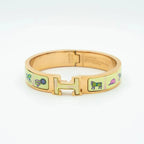 [Cyra]  H PINK GOLD BRACELET CREAM CERAMIC