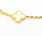 [Cyra]  CLOVER BRACELET 5 MOTIFS ONYX MOP