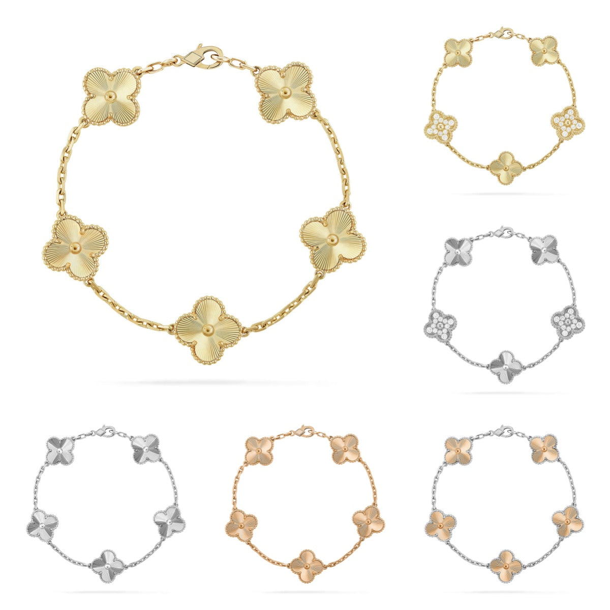 [Cyra] New  CLOVER 5 MOTIF LASER BRACELET COLLECTION