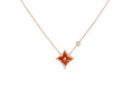 [Cyra]  STAR NECKLACE PINK GOLD 1 DIAMOND