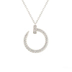 [Cyra]  JUSTE NECKLACE SILVER DIAMONDS