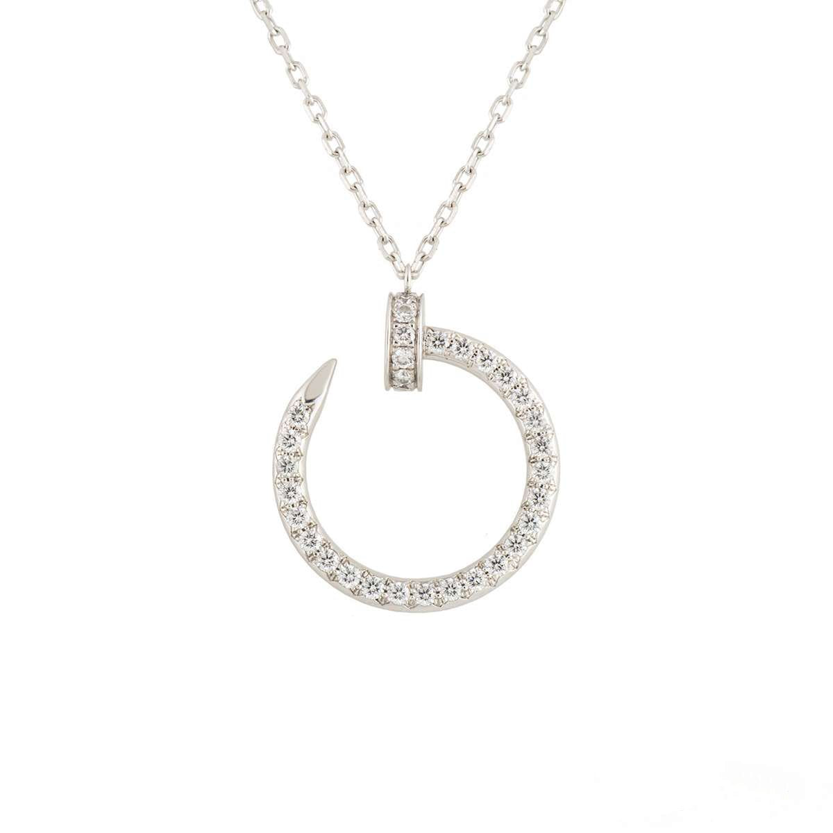 [Cyra]  JUSTE NECKLACE SILVER DIAMONDS
