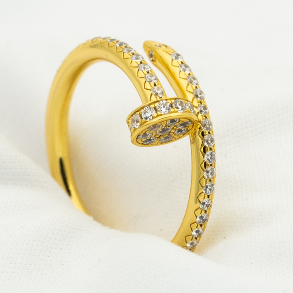 [Cyra]  JUSTE RING 1.8MM GOLD DIAMONDS