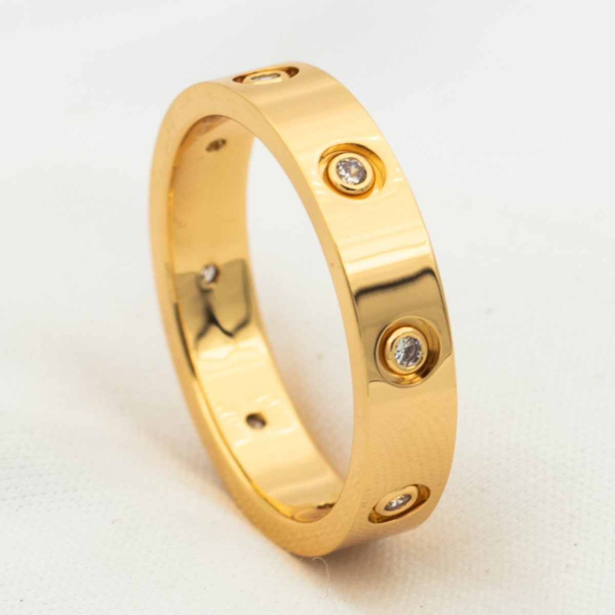 [Cyra]  LOVE RING 3.6MM 8 DIAMONDS