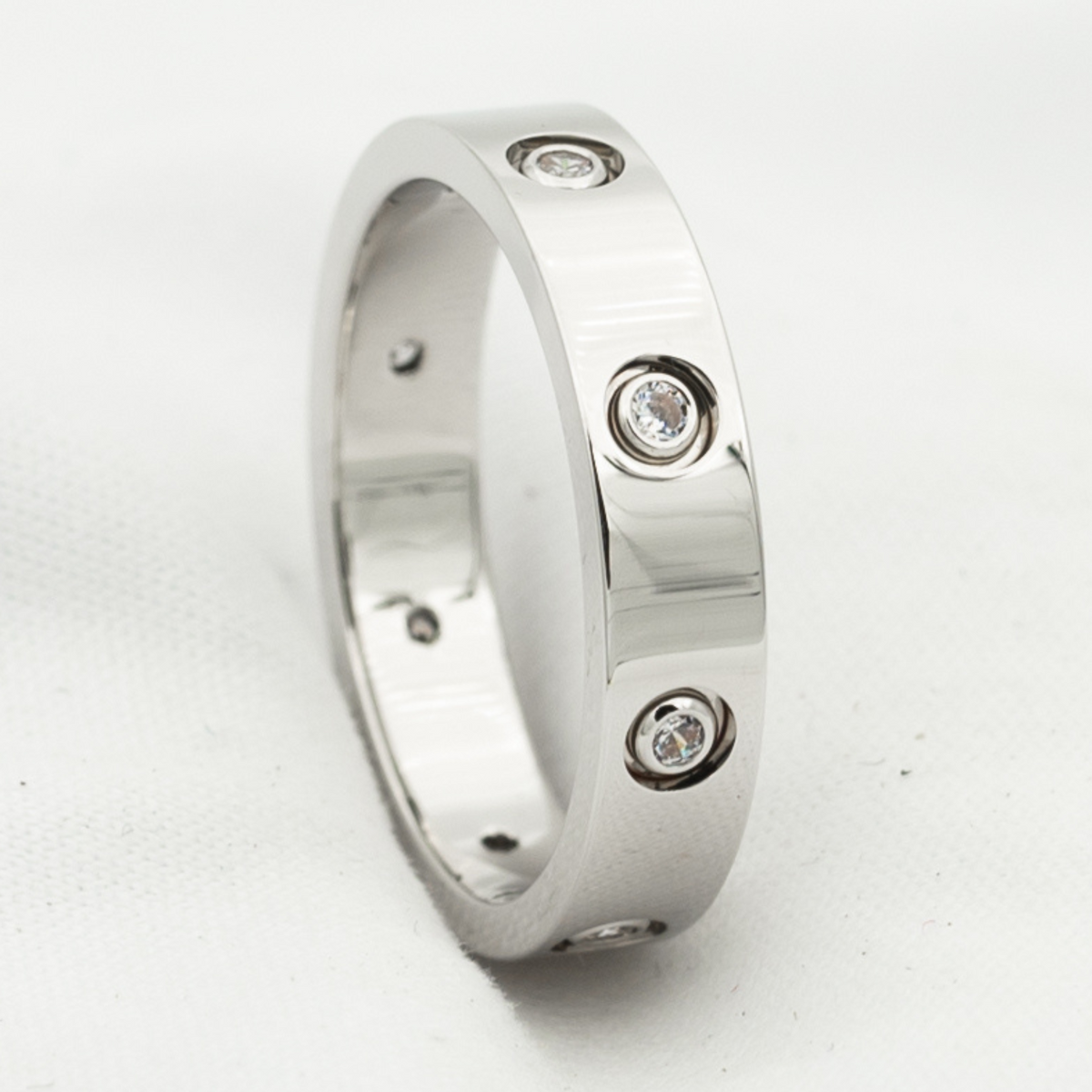 [Cyra]  LOVE RING 3.6MM 8 DIAMONDS