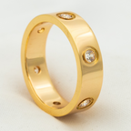 [Cyra] ラブリング 5.5mm 6ダイヤモンド ピンクゴールド