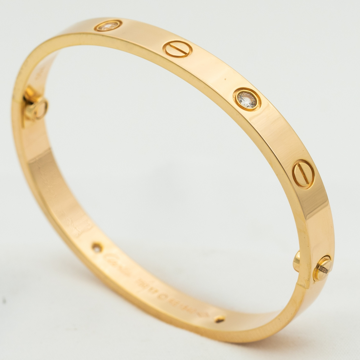 [Cyra]  LOVE BRACELET 6.1MM 4 DIAMONDS