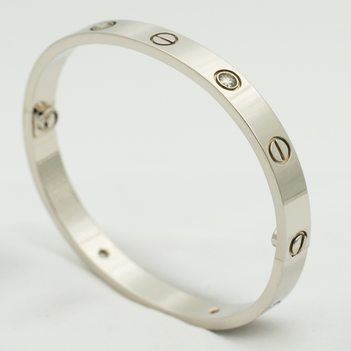 [Cyra]  LOVE BRACELET 6.1MM 4 DIAMONDS