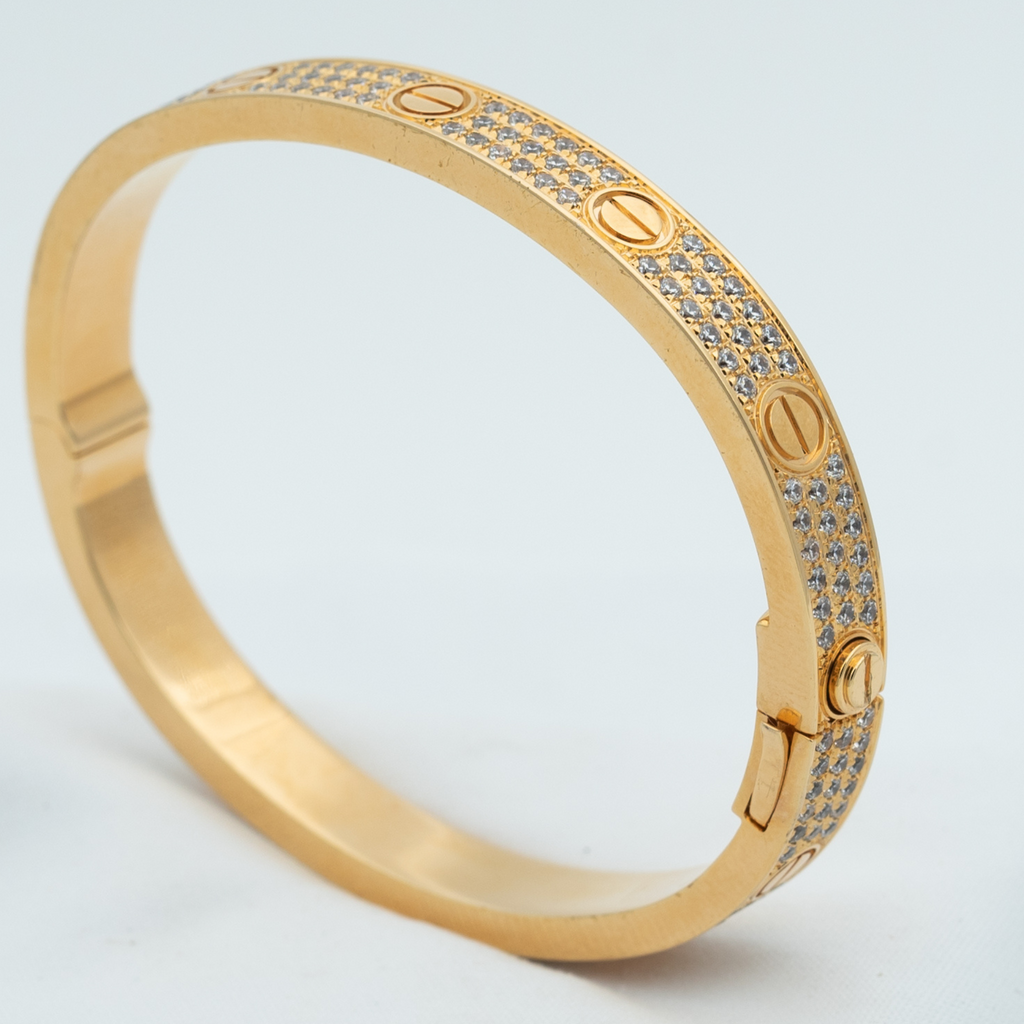 [Cyra] ラブブレスレット 6.1mm ダイヤモンドパヴェ