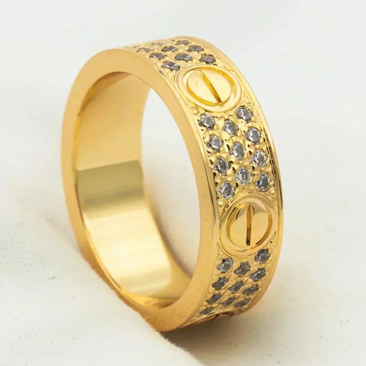 [Cyra]  LOVE RING 5.5MM DIAMONDS PAVED