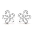 [Cyra] FLOWEACE FULL-DIAMOND FLOWER EARRINGS