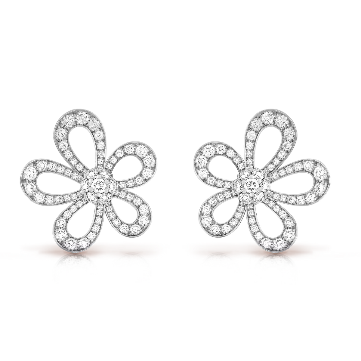 [Cyra] FLOWEACE FULL-DIAMOND FLOWER EARRINGS