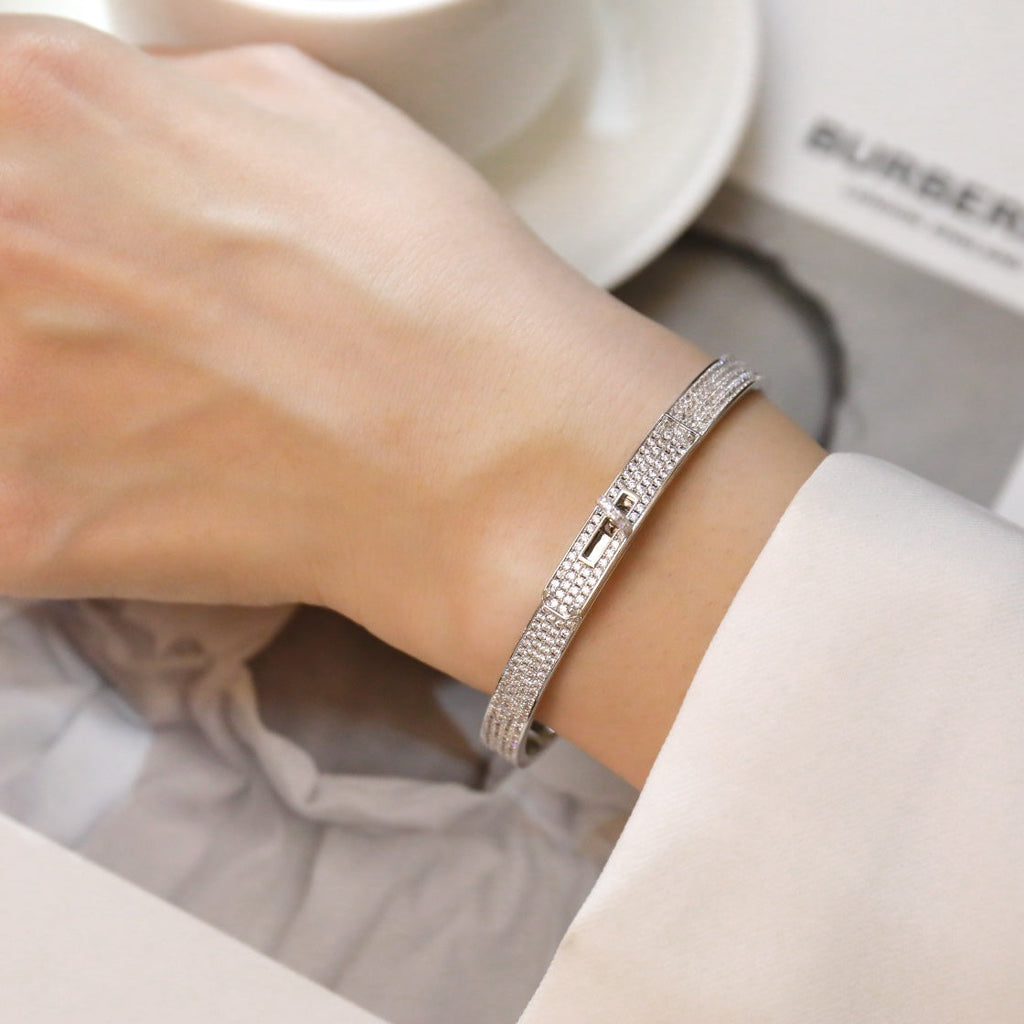 [Cyra]  KELLY BRACELET DIAMOND PAVED