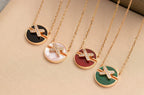 [Cyra]  JEUX DE ROSE GOLD DIAMOND NECKLACE